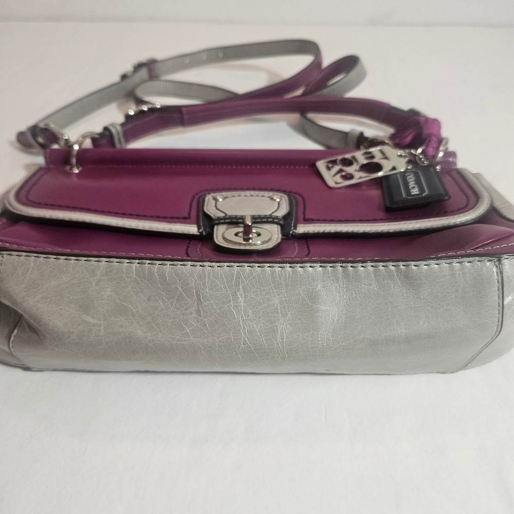 Coach Purple Legacy Colorblock City Willis Crossbody/Top Handle Bag - Picture 3 of 7